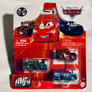Disney Pixar Cars Mini Racers 3-Pack Superfly; Lighting McQueen; Blindspot